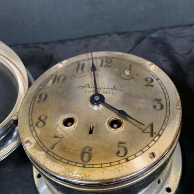 LOT 47: Set of Two (2) Vintage Ship’s Bell Clocks By Airguide and Unbranded
