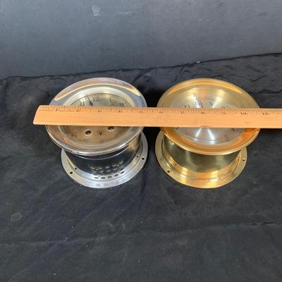 LOT 47: Set of Two (2) Vintage Ship’s Bell Clocks By Airguide and Unbranded