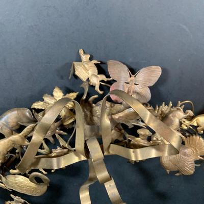 LOT 48: Vintage Dresden Brass All Season/Holiday Wreath