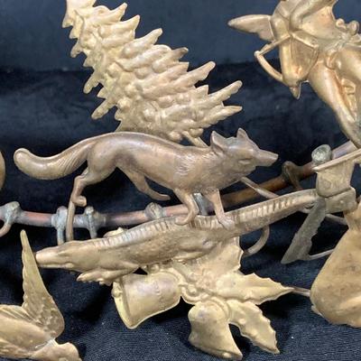 LOT 48: Vintage Dresden Brass All Season/Holiday Wreath