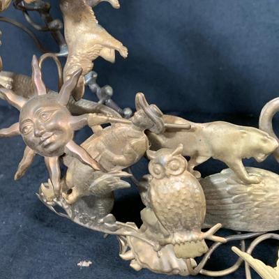 LOT 48: Vintage Dresden Brass All Season/Holiday Wreath