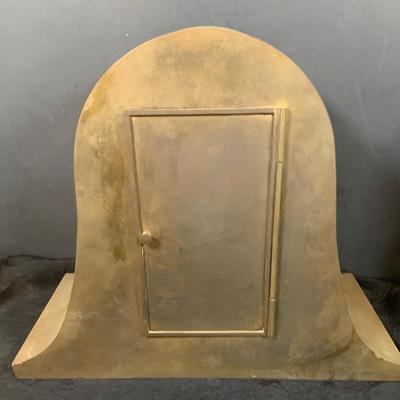 LOT 49: Vintage Brass Mantle Clock and Brass Bell
