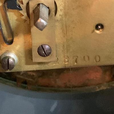 LOT 49: Vintage Brass Mantle Clock and Brass Bell