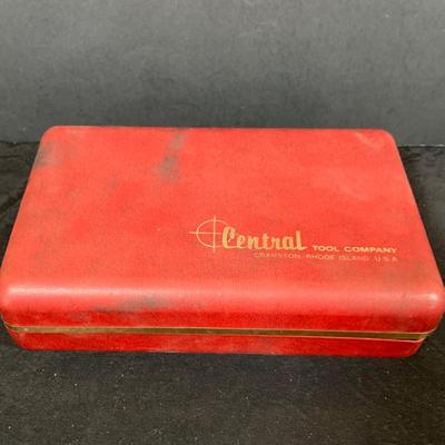 LOT 50: Vintage Central Tool Co Dial Indicator Set with Case, Assorted Weights and More