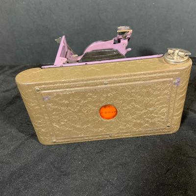 LOT 54: Vintage Camera Collection Including Brownie Hawkeye with Flash, Brownie Box Camera and Kodak Petite Folding Cameria