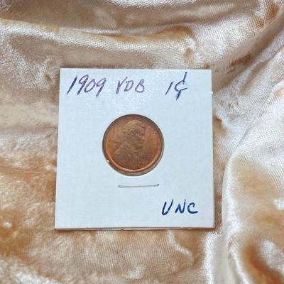 LOT 56: Three 1909 Pennies - (2) 1909 VDB and (1) 1909-S