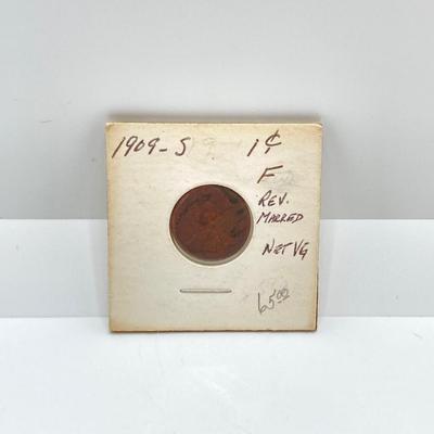LOT 56: Three 1909 Pennies - (2) 1909 VDB and (1) 1909-S