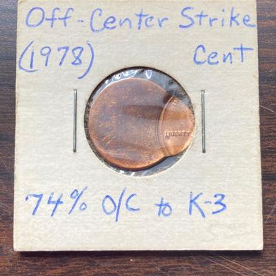 LOT 59: Three U.S. Penny / Cent Error Coins