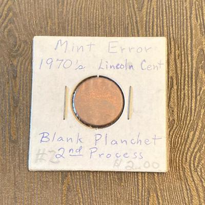 LOT 59: Three U.S. Penny / Cent Error Coins