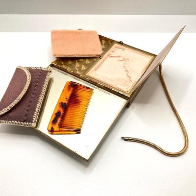LOT 62: Vintage Mother of Pearl Cigarette / Lipstick Holder / Compact