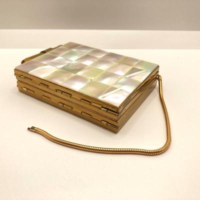 LOT 62: Vintage Mother of Pearl Cigarette / Lipstick Holder / Compact