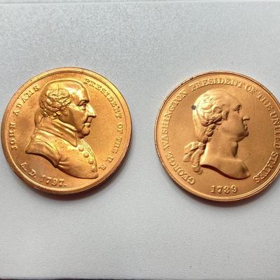 LOT 63: Eight Bronze Presidential Peace and Friendship Medals / Tokens