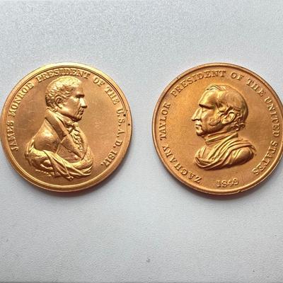 LOT 63: Eight Bronze Presidential Peace and Friendship Medals / Tokens