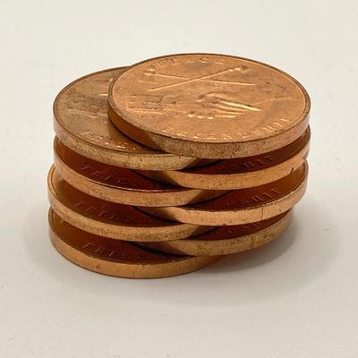 LOT 63: Eight Bronze Presidential Peace and Friendship Medals / Tokens