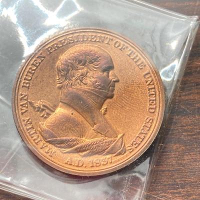 LOT 64: Seven Bronze Presidential Medals / Tokens