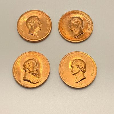 LOT 64: Seven Bronze Presidential Medals / Tokens