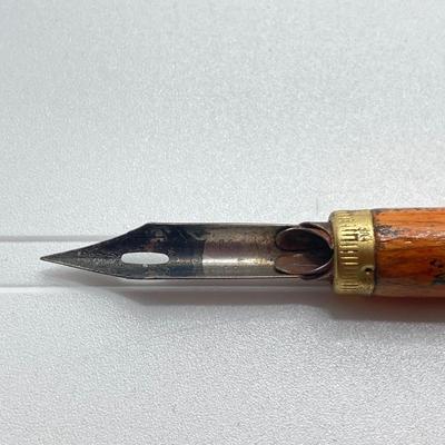 LOT 65: Vintage Parker / Resterbrook Fountain Pens, Letter Openers and Amico Genuine Pigskin Pocket Secretary and More