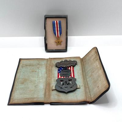 LOT 66: Jr, O.U.A.M. Nutley 286 Council Masonic and Gallantry in Action Medal