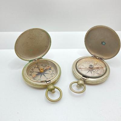 LOT 67: Vintage / Antique Collection - Compasses, Keys, Safety Goggles, Penscope, Charge Plates and More