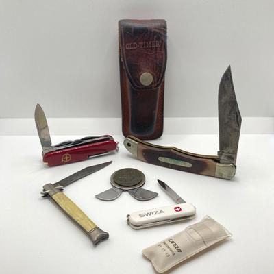 LOT 70: Vintage Pocket Knife Collection - Old Timer, Swiza, Hammer Brand and More