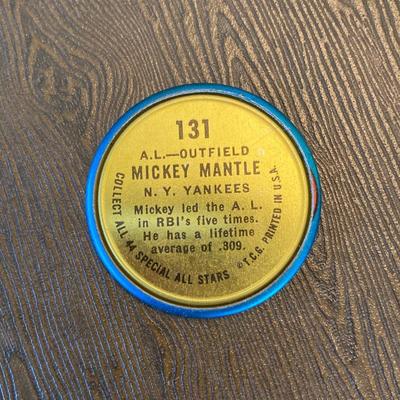 LOT 72: Collection of Vintage 1964 Baseball All Star Bottle Caps - Mickey Mantle, Jim Fregosi, Sandy Koufax and More