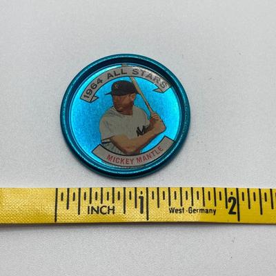 LOT 72: Collection of Vintage 1964 Baseball All Star Bottle Caps - Mickey Mantle, Jim Fregosi, Sandy Koufax and More