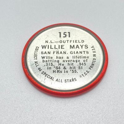 LOT 73: Vintage Baseball Collection - 1964 Metal Baseball Bottle Tops (Willie Mays, Hank Aaron, Mickey Mantle), Books, Stationary,...