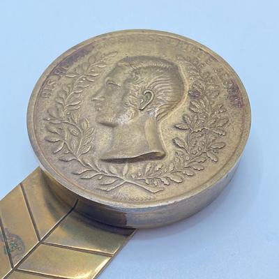 LOT 78: Pair of Antique 1911 Coronation Cups Featuring King George V and Queen Mary by Royal Doulton and Brass Prince Albert Brass Holder