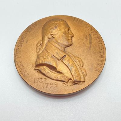 LOT 79: Three Large George Washington Presidential Bronze Medals / Tokens