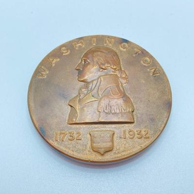 LOT 79: Three Large George Washington Presidential Bronze Medals / Tokens