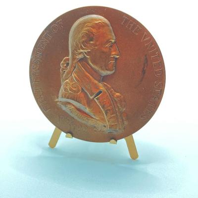 LOT 79: Three Large George Washington Presidential Bronze Medals / Tokens