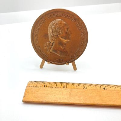 LOT 79: Three Large George Washington Presidential Bronze Medals / Tokens