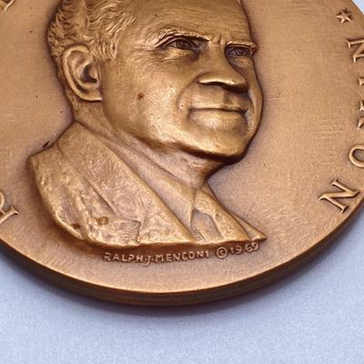 LOT 80: Collection of Large Bronze Metals / Tokens - Richard Nixon and Dwight Eisenhower