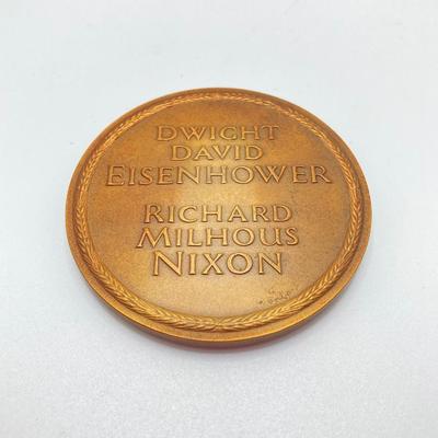 LOT 80: Collection of Large Bronze Metals / Tokens - Richard Nixon and Dwight Eisenhower