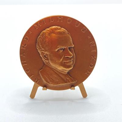 LOT 80: Collection of Large Bronze Metals / Tokens - Richard Nixon and Dwight Eisenhower
