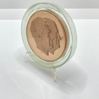LOT 81: Three Large Bronze Metals / Tokens - Richard Nixon and Spiro Agnew