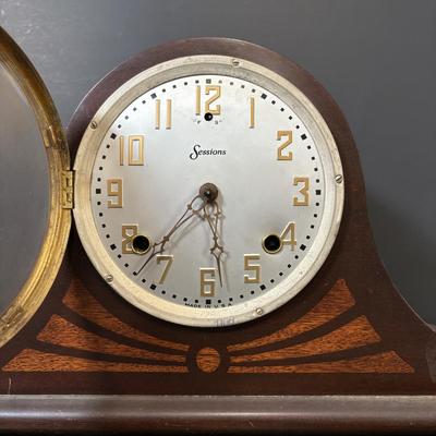 LOT 88: Antique Inlay No.2 Special Sessions Co., Mantle Clock