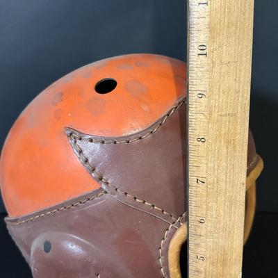 LOT 91: Game Day Ready: Vintage Geo. A. Reach Co. Football Helmet, Wilson Cleats, Referee Hat, Whistle and Flags
