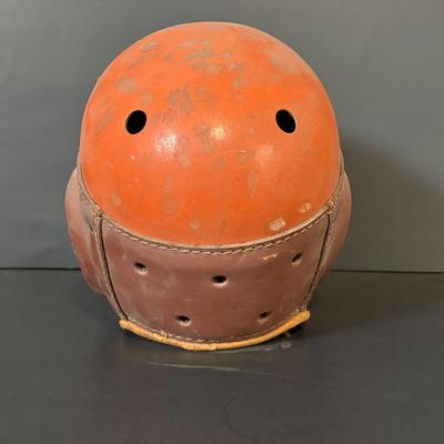 LOT 91: Game Day Ready: Vintage Geo. A. Reach Co. Football Helmet, Wilson Cleats, Referee Hat, Whistle and Flags