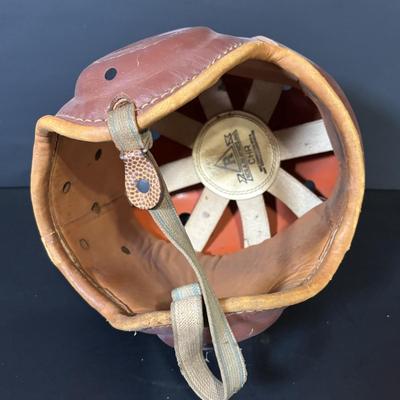 LOT 91: Game Day Ready: Vintage Geo. A. Reach Co. Football Helmet, Wilson Cleats, Referee Hat, Whistle and Flags