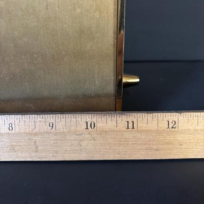 LOT 95: Vintage "American Express: Lord Elgin World Time Zone Brass Cabinet Table Clock