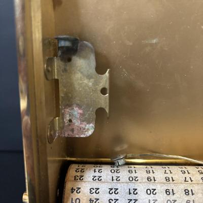 LOT 95: Vintage "American Express: Lord Elgin World Time Zone Brass Cabinet Table Clock