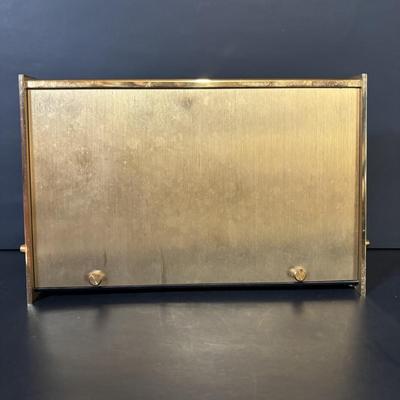 LOT 95: Vintage "American Express: Lord Elgin World Time Zone Brass Cabinet Table Clock