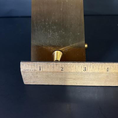 LOT 95: Vintage "American Express: Lord Elgin World Time Zone Brass Cabinet Table Clock