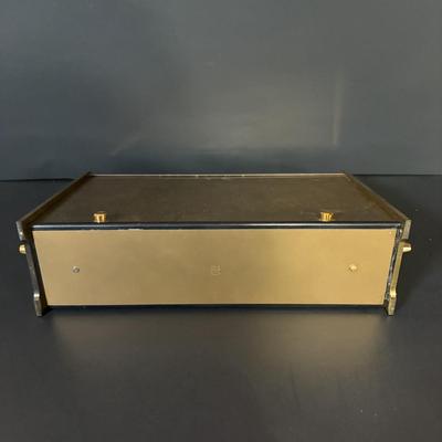 LOT 95: Vintage "American Express: Lord Elgin World Time Zone Brass Cabinet Table Clock