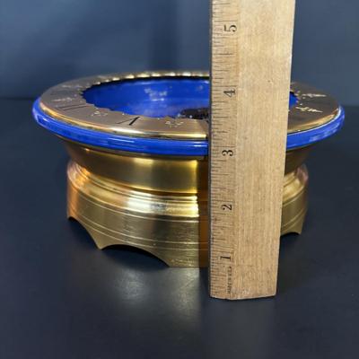 LOT 96: Hour Lavigne Gilt and Lacquered Metal Mystery Turtle Clock, Battery Operated in Box