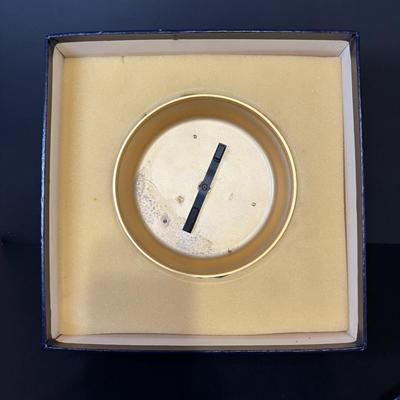 LOT 96: Hour Lavigne Gilt and Lacquered Metal Mystery Turtle Clock, Battery Operated in Box