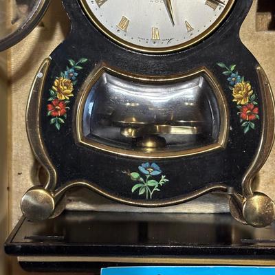 LOT 97: Vintage Schatz Barock 400 Day Clock w/Matching Shelf w/Original Box