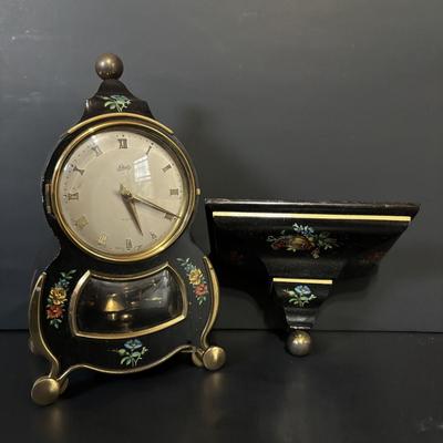 LOT 97: Vintage Schatz Barock 400 Day Clock w/Matching Shelf w/Original Box