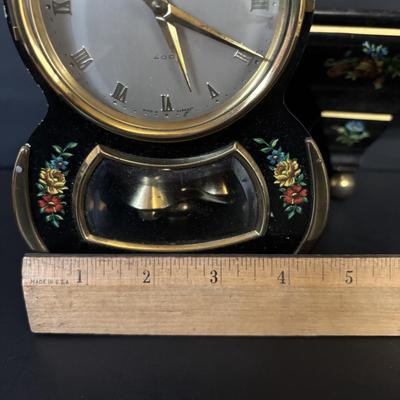 LOT 97: Vintage Schatz Barock 400 Day Clock w/Matching Shelf w/Original Box
